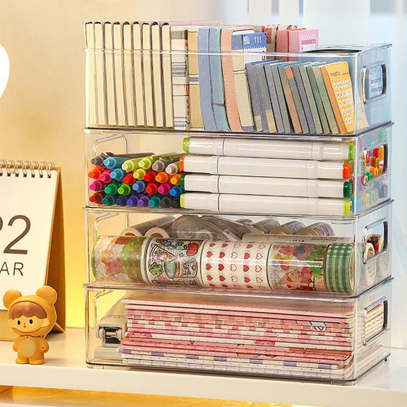 Clear Acrylic Skincare Organizer Box for Cosmetics and Mask Storage