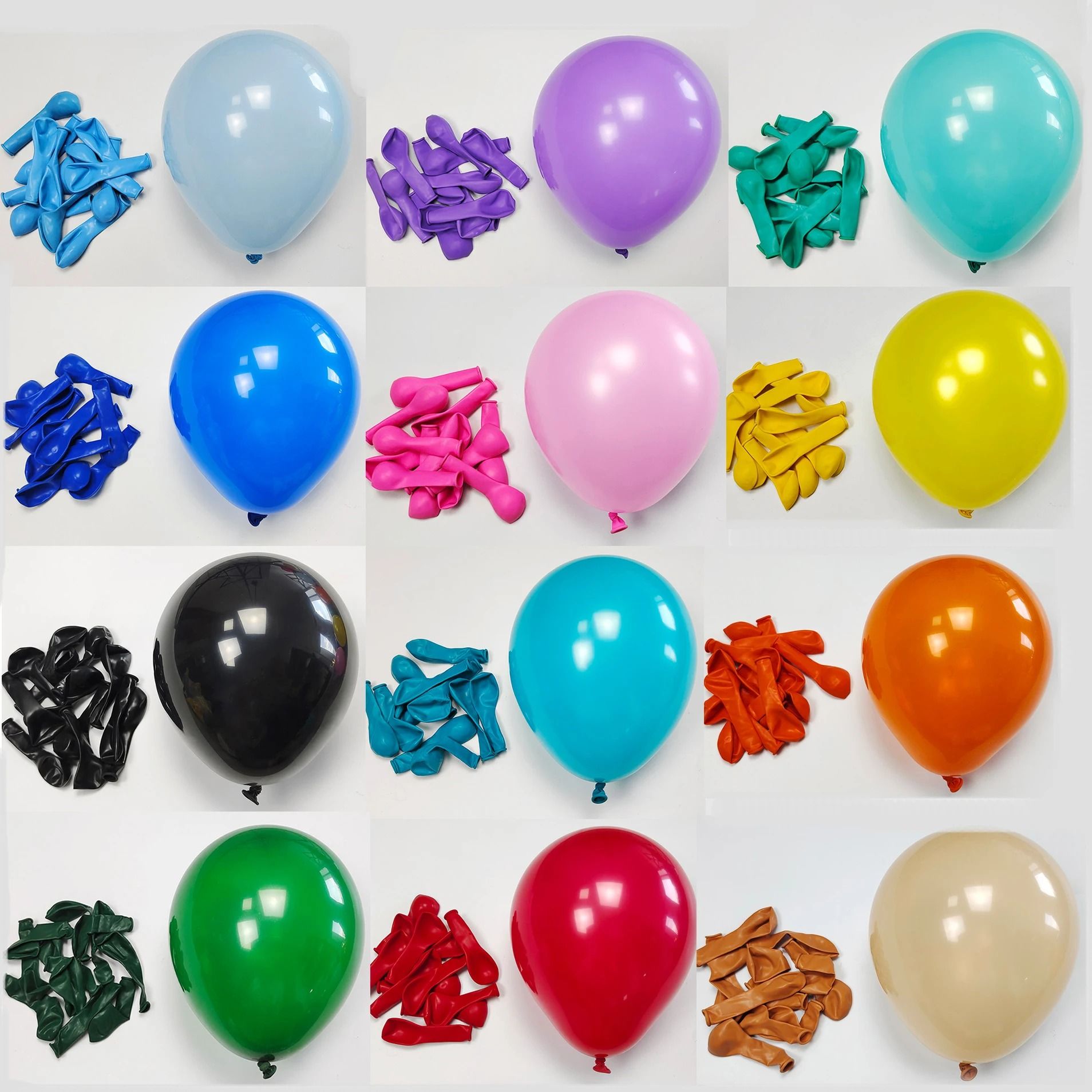 10-Piece 10-Inch Metallic Chrome Latex Balloons