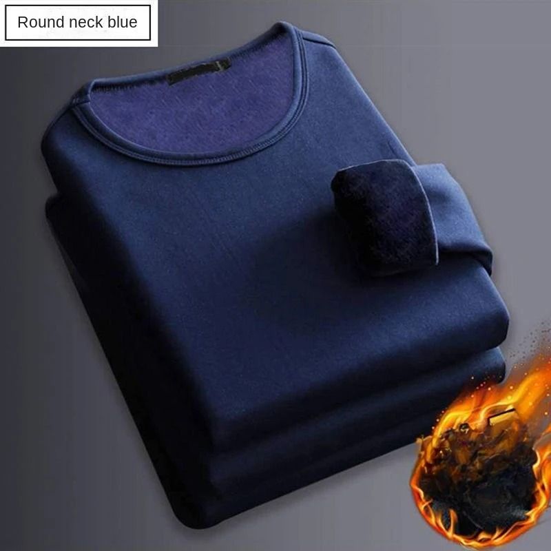 Mens Fleece Lined Thermal Shirt Warm Winter Long Sleeve Base Layer
