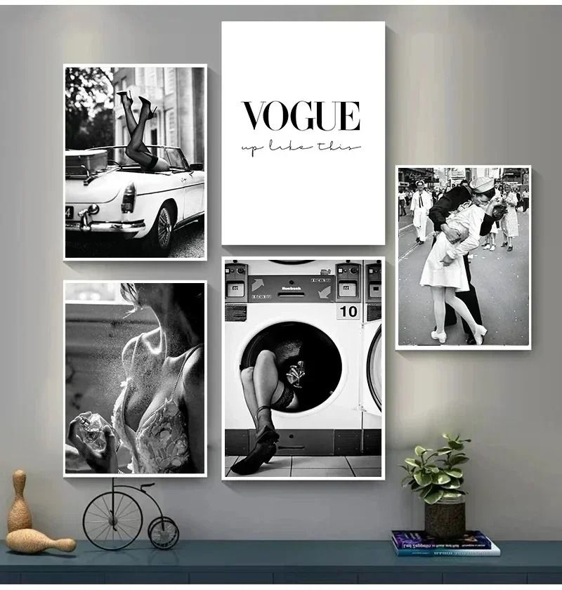 Vintage Fashion Wall Art Poster Woman Perfume Canvas for Elegant Aesthetic Room Decor