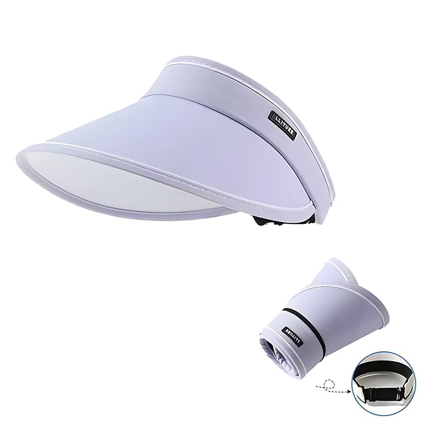 Wide Brim Open Top Sun Visor Hat UV Protection Summer Beach Hat for Women