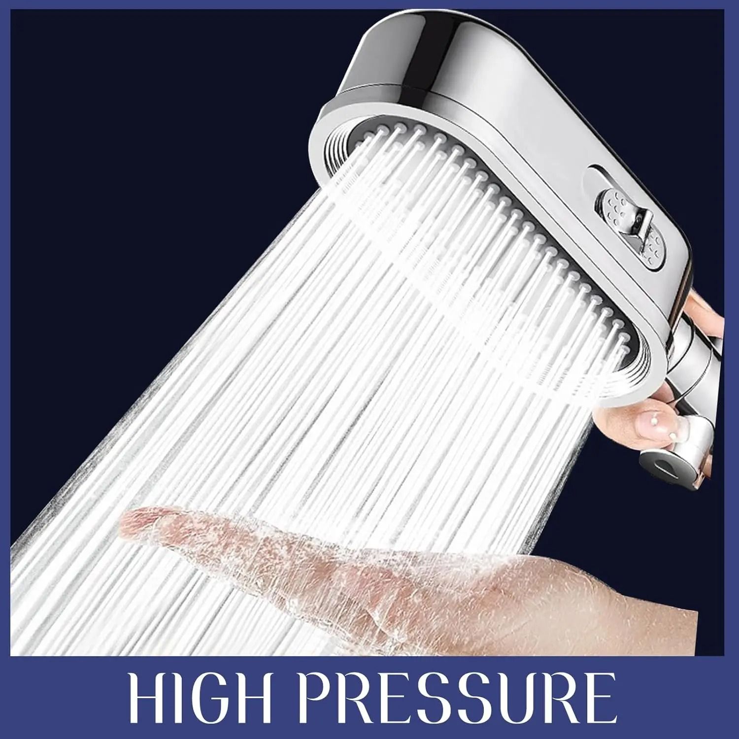 3 Modes Powerful Handheld Shower Head Anti-Clogging and Anti-Limescale Flexible Bath Head