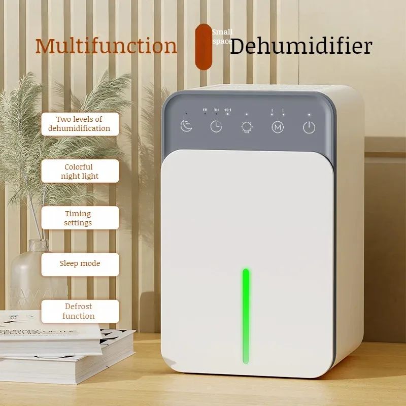Ultra-Quiet Desktop Air Dehumidifier with 50.7 fl oz Tank – Compact Moisture Absorber for Home & Office