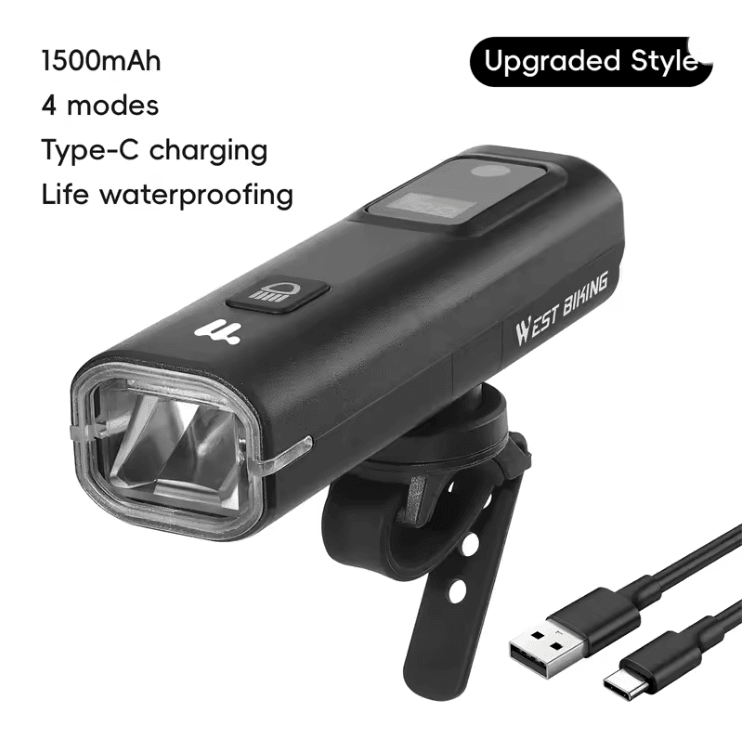 Intelligent Bike Headlight 400 Lumen Front Light with Quick Release Mount