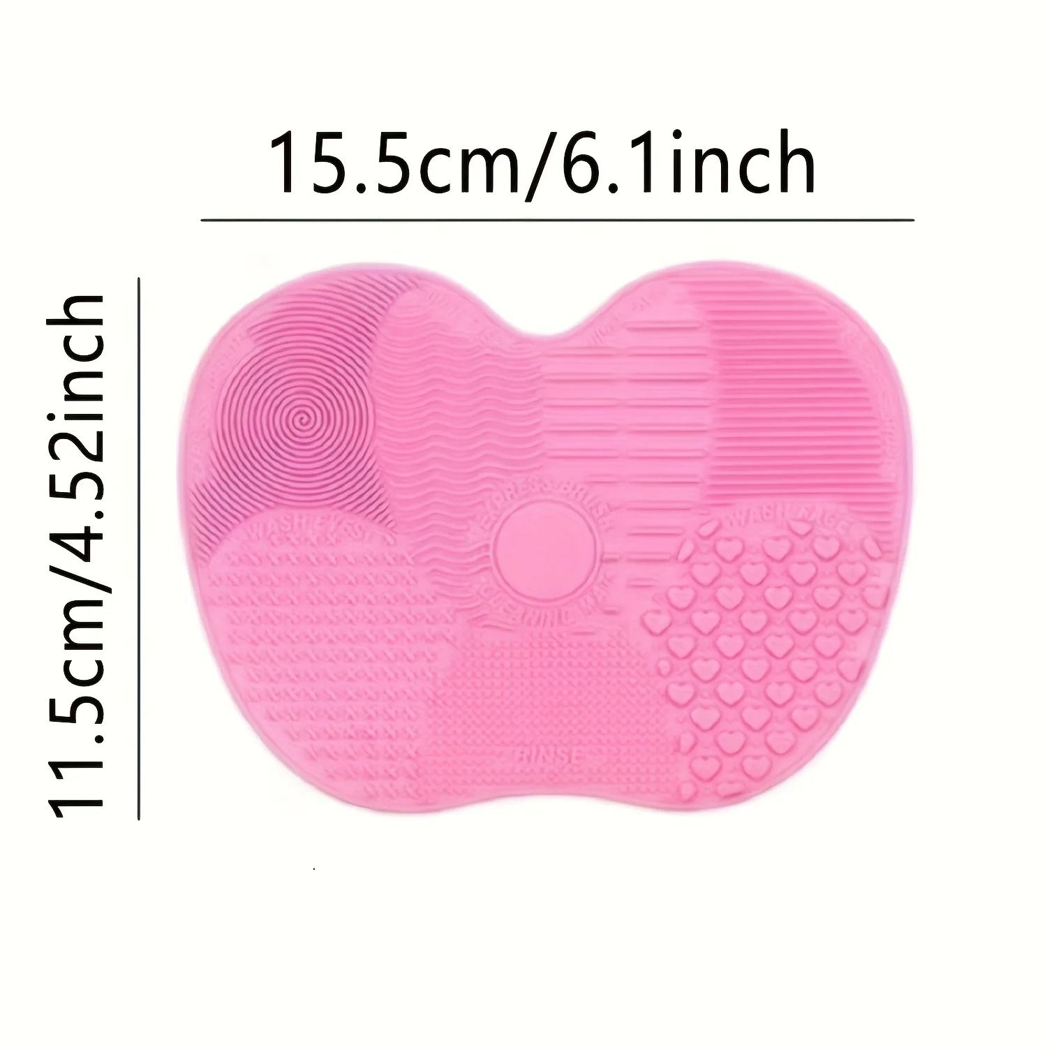 3pcs Silicone Apple-Shaped Makeup Brush Cleaner Pad