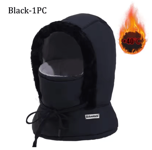 Cold Weather Thermal Balaclava Scarf Windproof Plush Hood Ski Face Mask