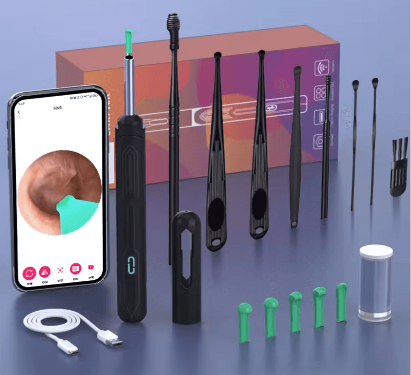HD Ear Cleaner with Camera and USB C Rechargeable Otoscope Tool Set