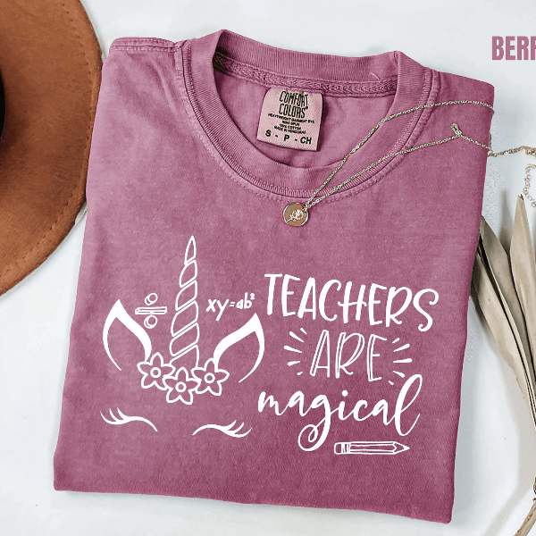 Teachers Are Magical Unicorn Teacher Shirt | Teacher Appreciation Shirt Comfort Colors Tee Gift for Teachers