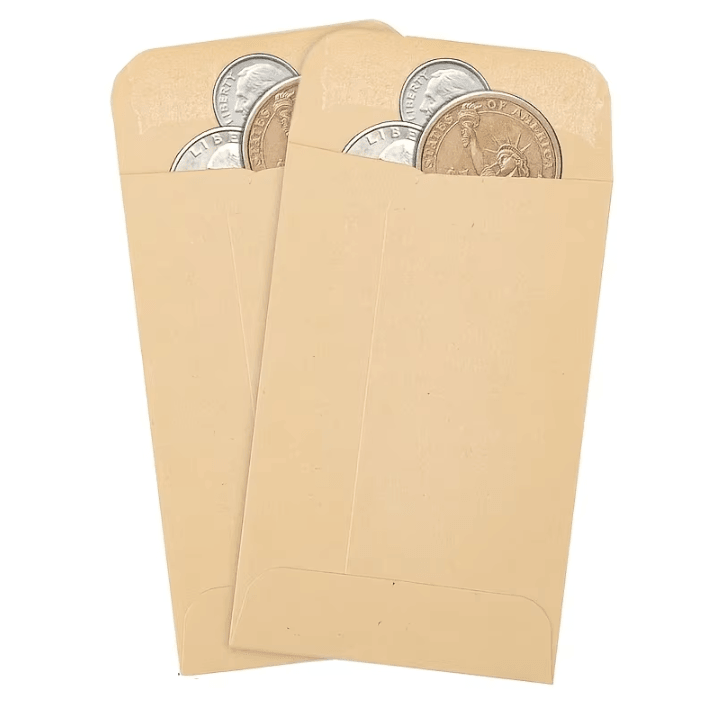 20 pcs Cash Envelope Set, Self-Sealing Brown Kraft Money Pouches for Budgeting and Festival Gifts