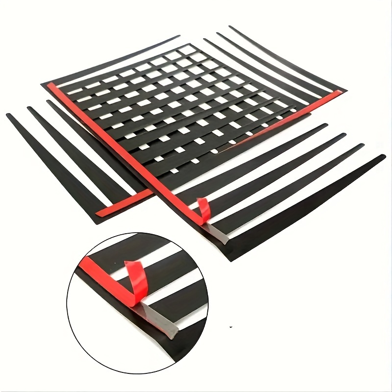 Car Headlights Decorative Stickers Pair 3D Black False Eyelash Stickers Self-adhesive