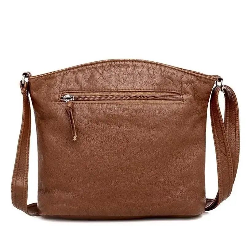 Everly Classic Women Crossbody Bag – Retro Soft Leather Shoulder Bag with Large Capacity & Multi Compartments