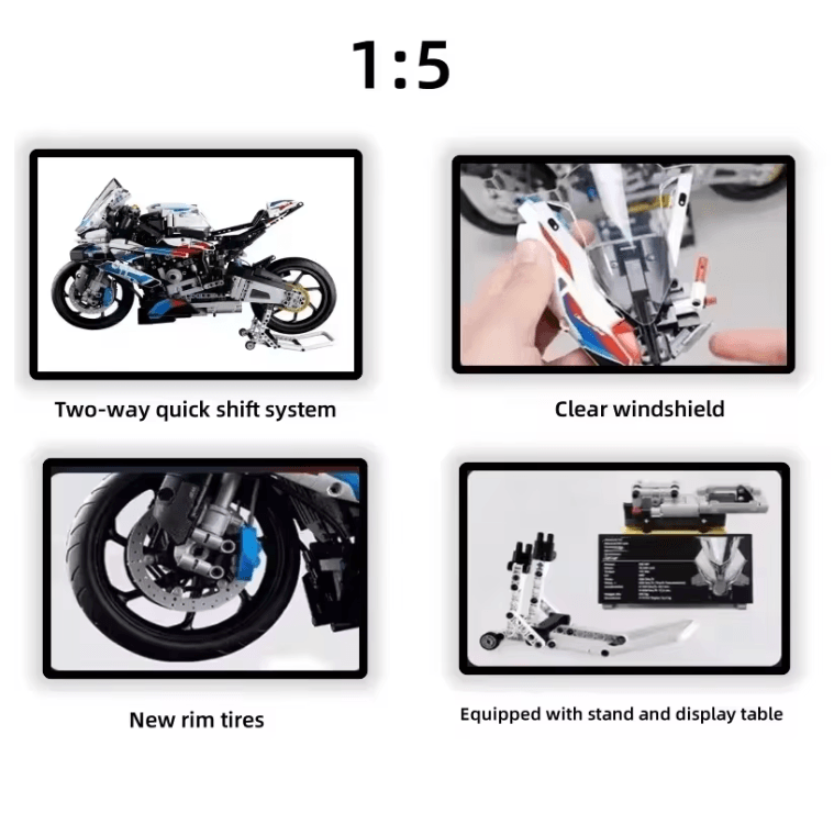 ProBuild 2025 Motorcycle Building Block Model Kit