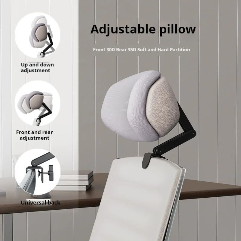 Ergonomic Office Chair Headrest, Adjustable Neck Pillow Support for Desk Chairs
