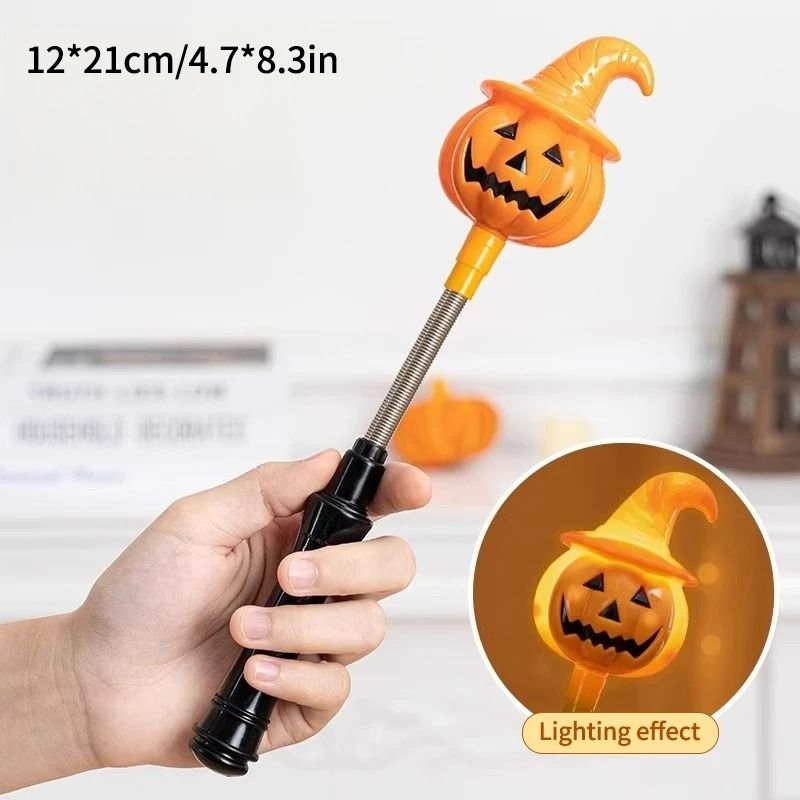 Halloween Pumpkin LED Hand Shaker Flashlight
