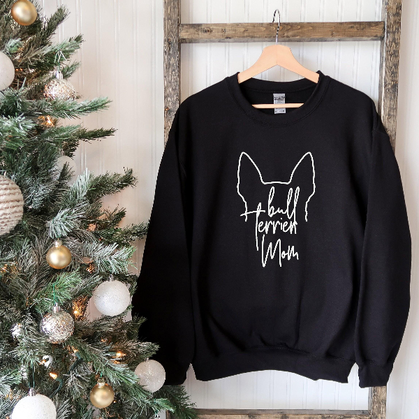 Bull Terrier Mom Sweatshirt | Dog Mom Sweatshirt Gift for Dog Lovers