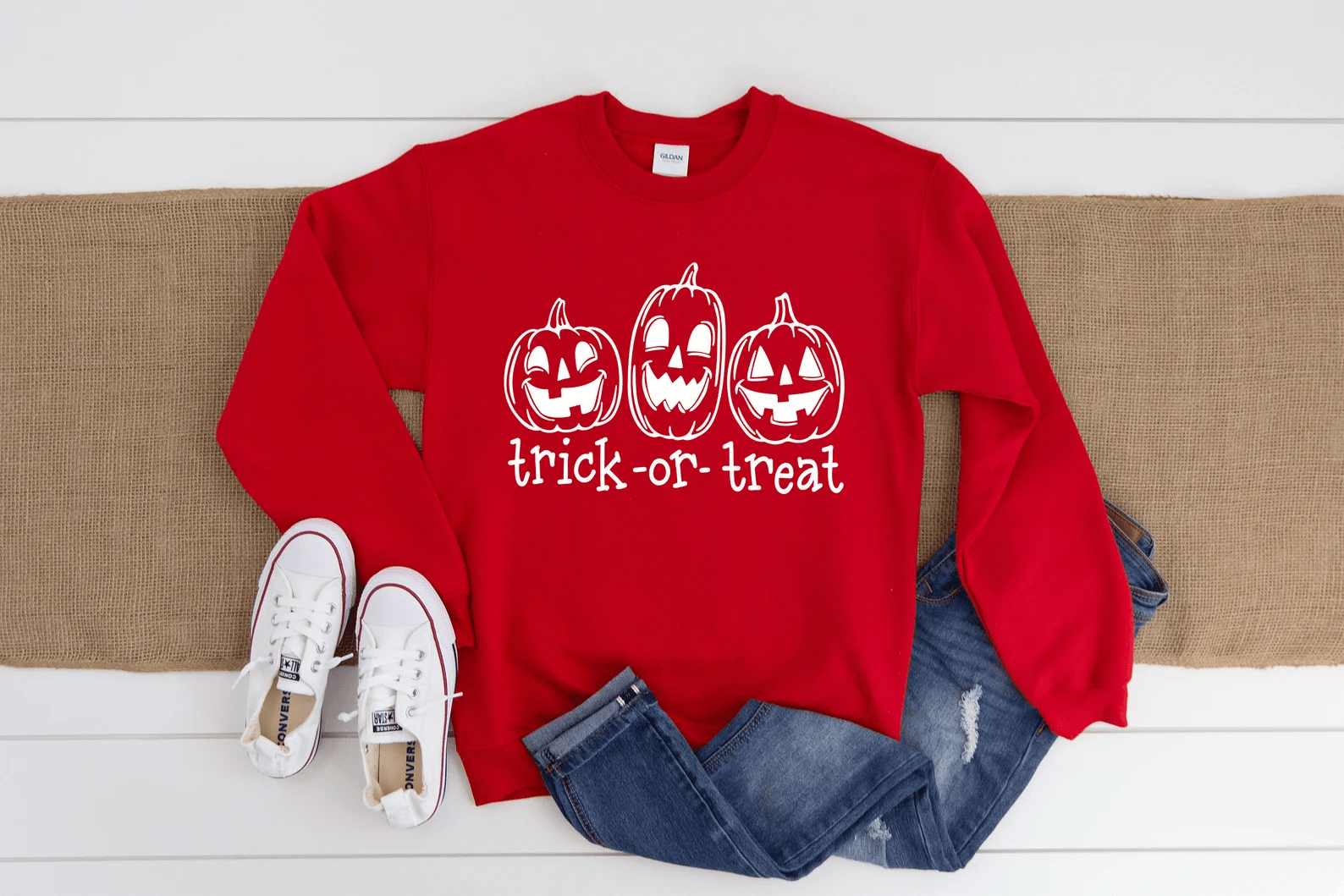 Trick Or Treat Halloween Shirt – Funny Kids Spooky Graphic Tee Cute Halloween Gift Top