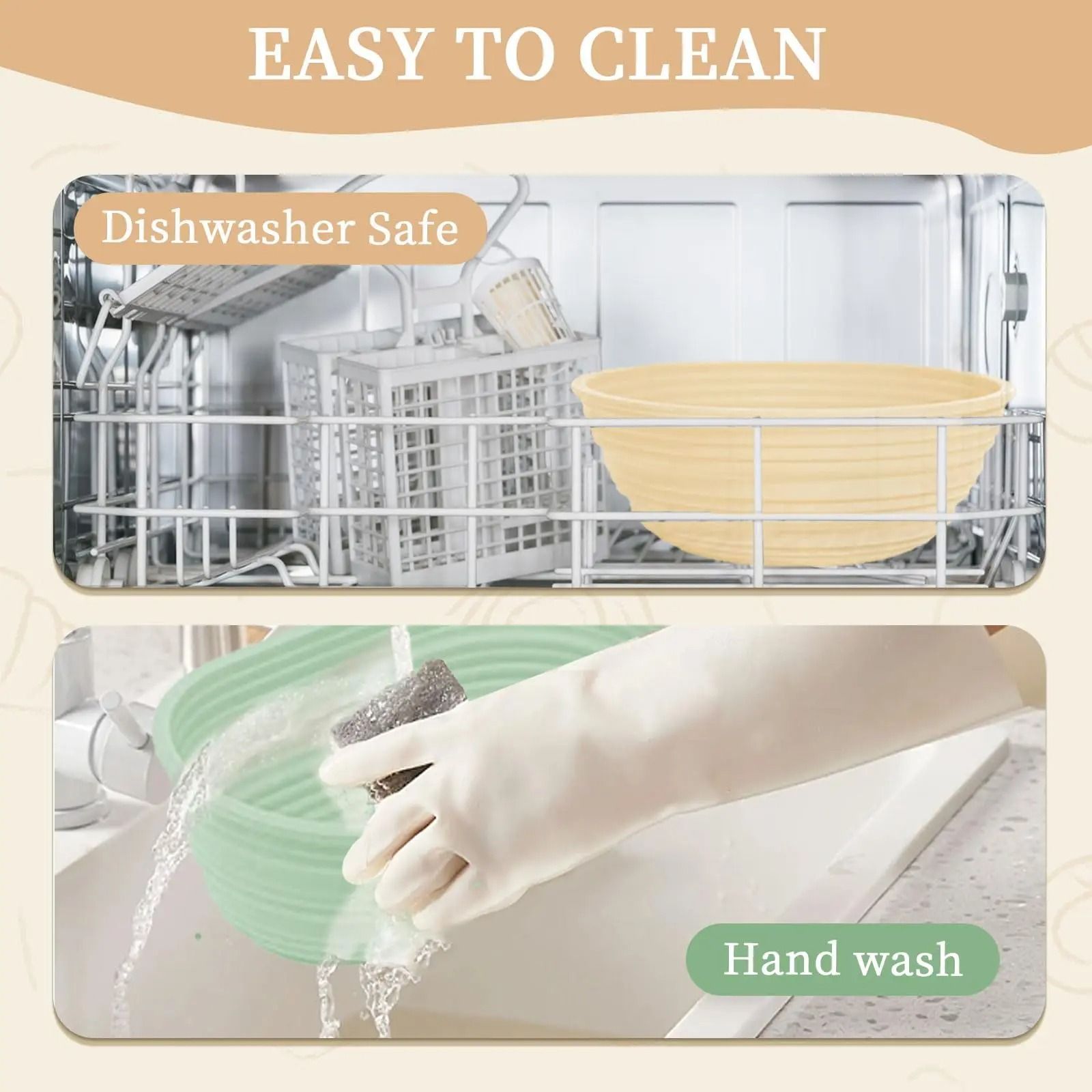 Foldable Silicone Sourdough Bread Proofing Basket