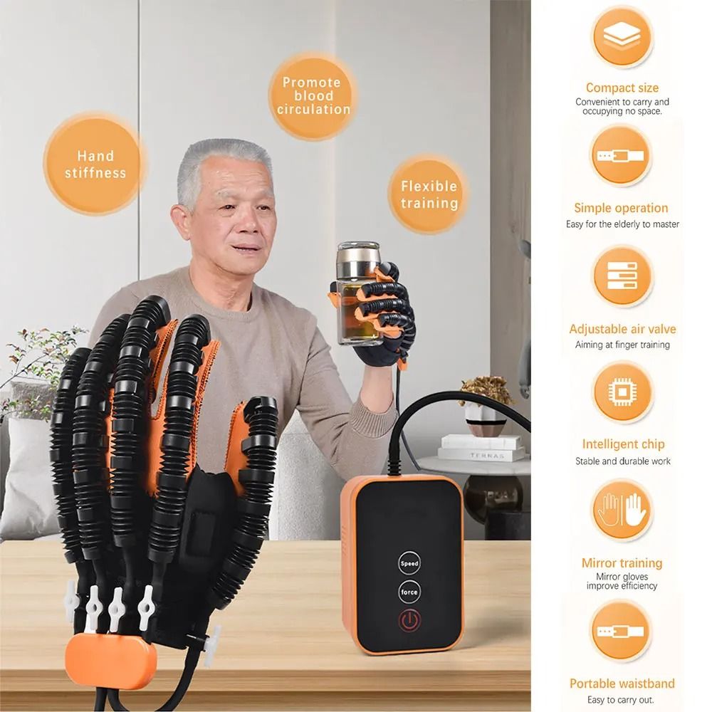 Portable Rehabilitation Robot Gloves for Stroke Recovery Finger Exercise and Hand Function Training