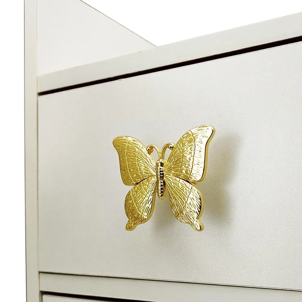 Vintage Butterfly Cabinet Knob Zinc Alloy Decorative Drawer Handle for Kids Room Furniture