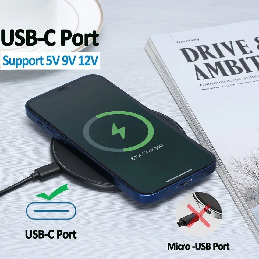100W Fast Wireless Charger Pad – Compatible with iPhone, Samsung, Xiaomi High-Speed Wireles Charging Station for Phones