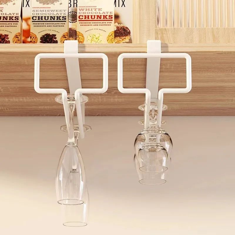 Under Cabinet Wine Glass Holder Metal Hanging Rack