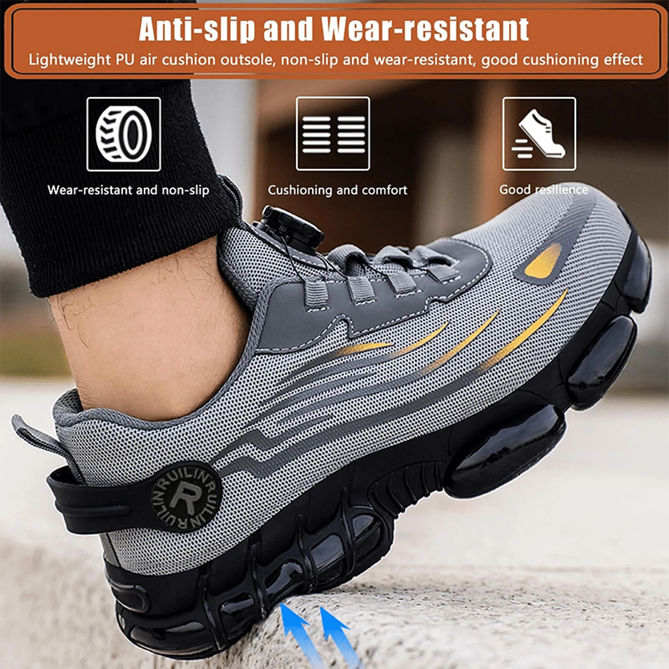 Indestructible Steel Toe Protective Safety Shoes