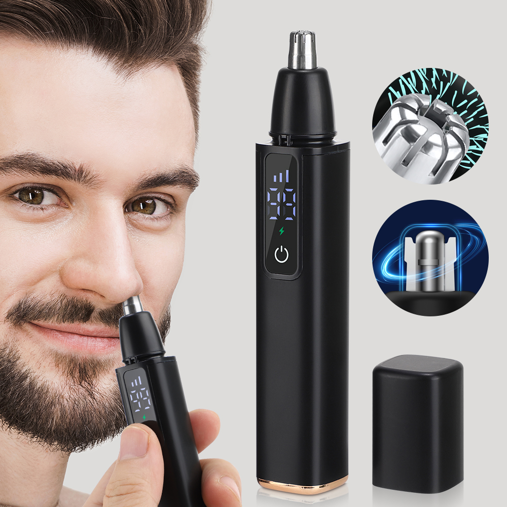 Facial Hair Remover for Men, Rechargeable Nose Hair Shaver, Portable Nasal Grooming Tool for Nose Hair