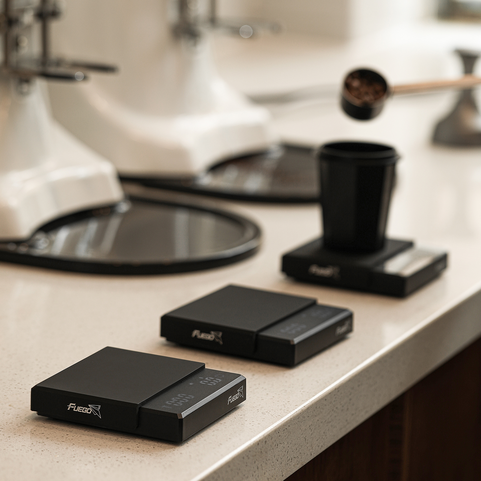 Fuego Digital Coffee Scale, 3 Mode Drip & Espresso, USB Rechargeable