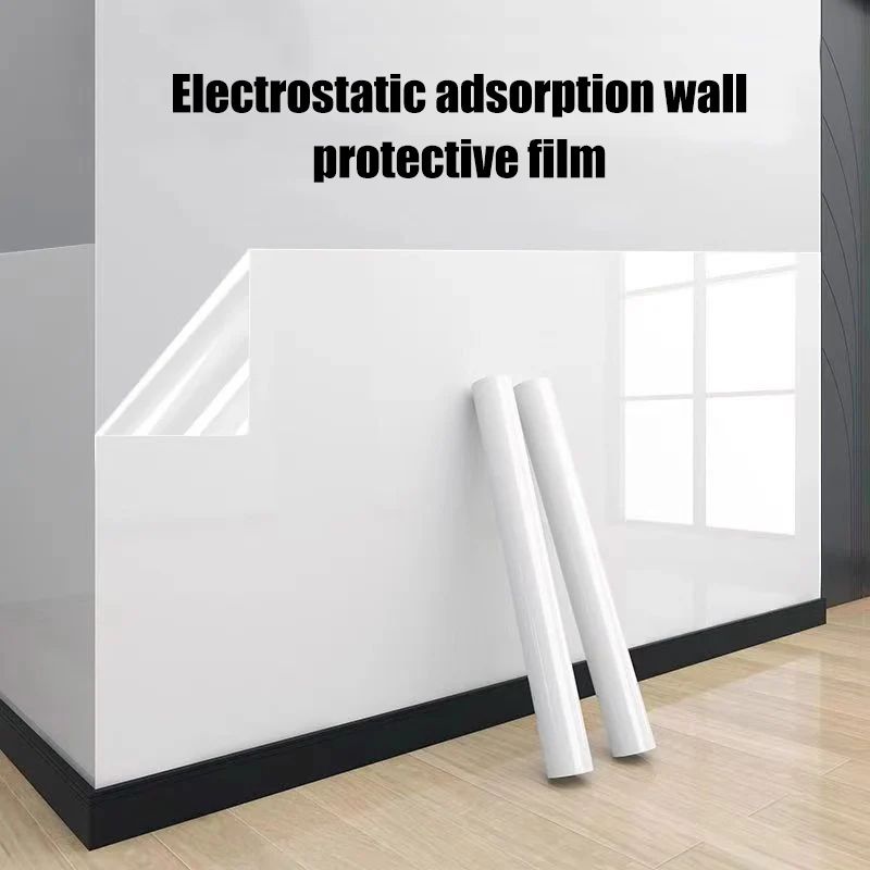 Electrostatic Clear Wall Protector Film – Oil-Proof, Anti-Scuff, Removable Wall Protection Sticker