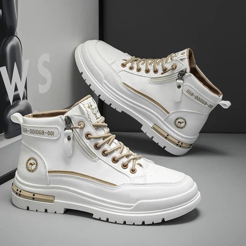 Breathable Casual Men Ankle Boots Retro High Quality Platform Shoes