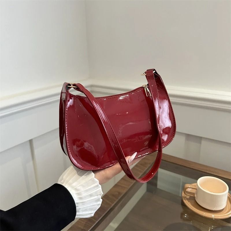 Women Retro PU Leather Shoulder Underarm Bag Casual Handbag