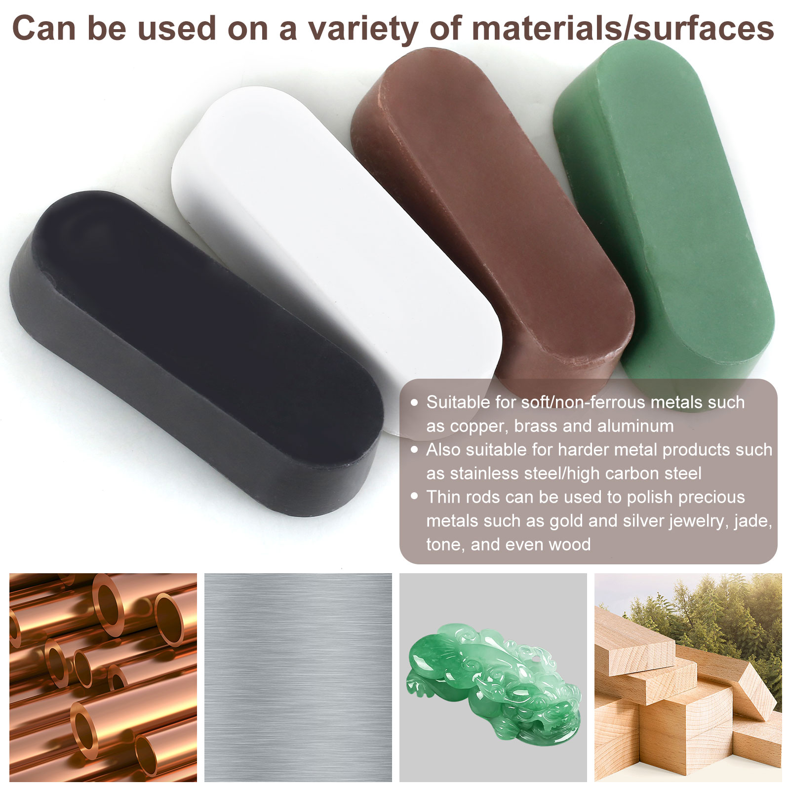 Polishing Compound Kit, Metal Buffing and Jewelry Polishing Compound, Premium Cutter Set