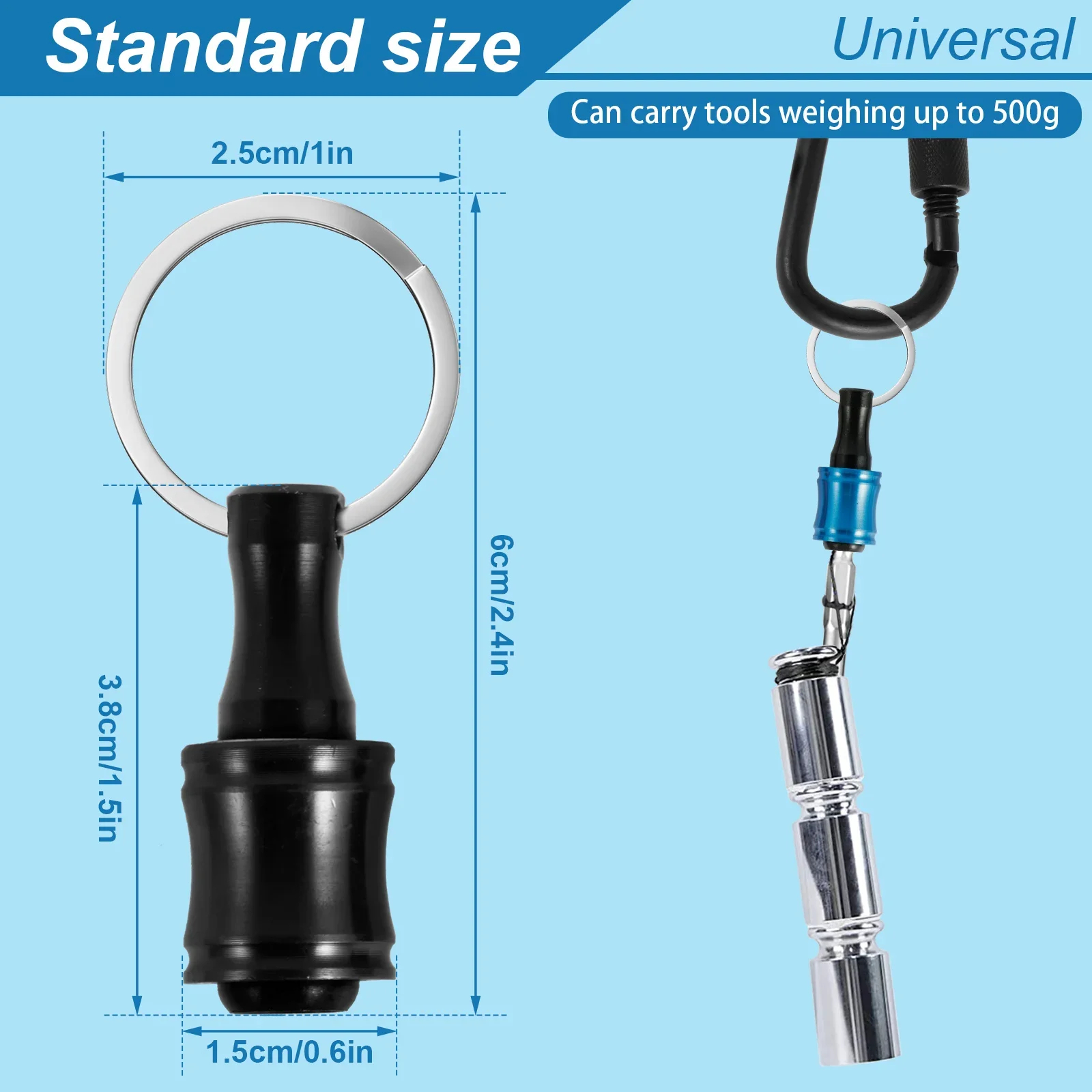 Piece Quick Change Bit Holder Set with Push Unlock Aluminum Extension Bars