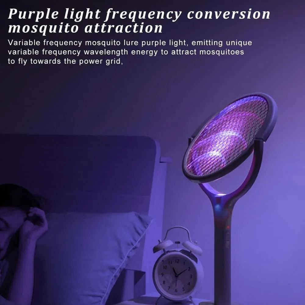 5-in-1 USB Rechargeable Electric Mosquito Swatter Racket