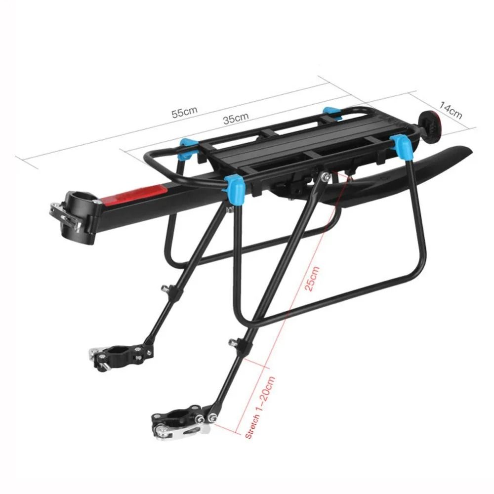 Quick Release Adjustable Bike Cargo Rack with Mudguard