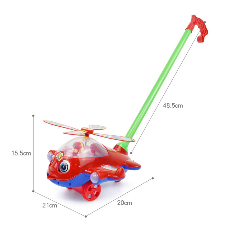 Hand Push Baby Walker Toy for Toddlers, Plane Car Push Along Walking Toy for Kids Children Boys Girls Outdoor Fun