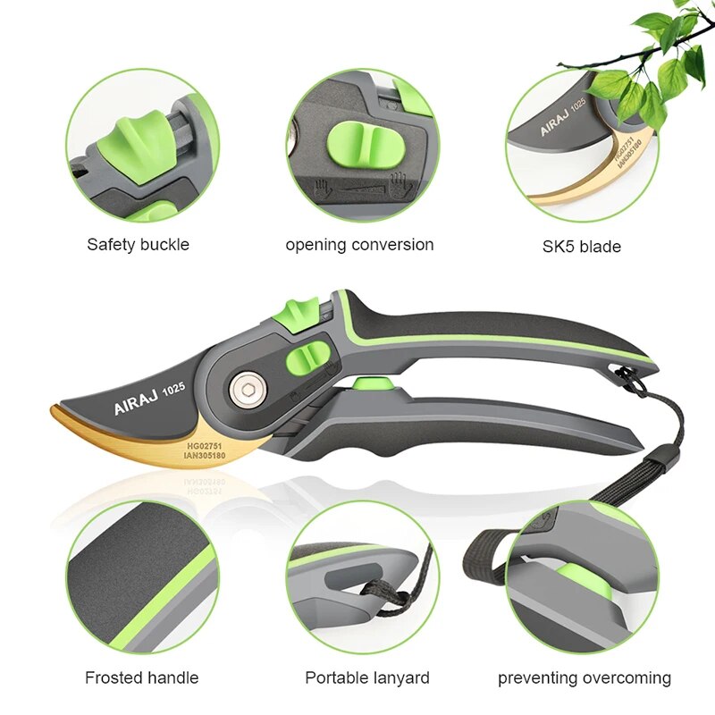 Pruning Shear Garden Tools, Labor Saving Scissors for Gardening, Sharp Branch Pruners, Durable Hand Protection for Plant