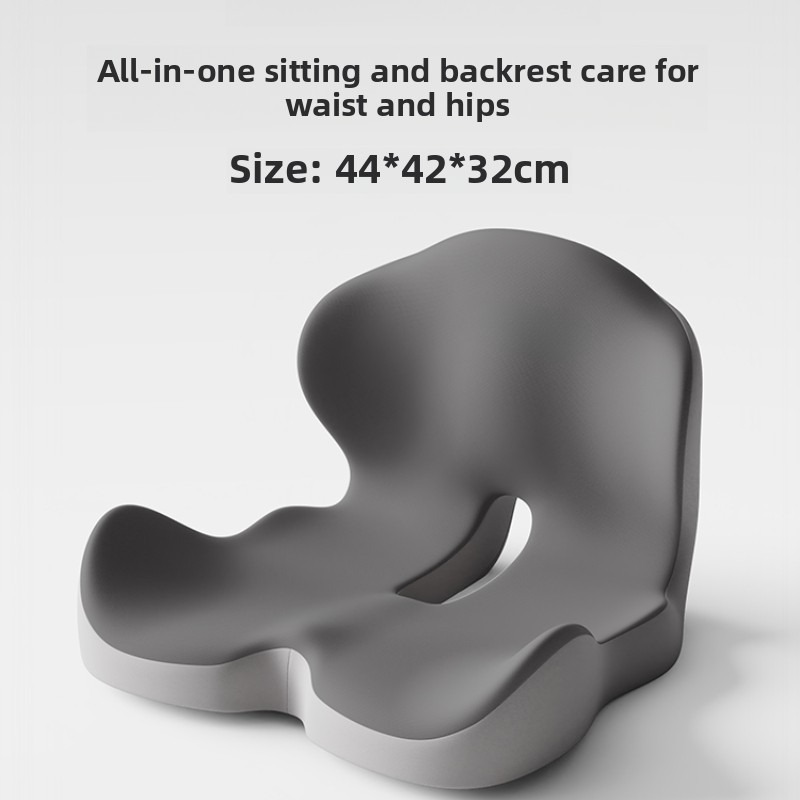 Office Cushion Memory Foam One piece, Hip Beautification Cushion, Spine Relief Comfort, Waist Support Cushion for Seat