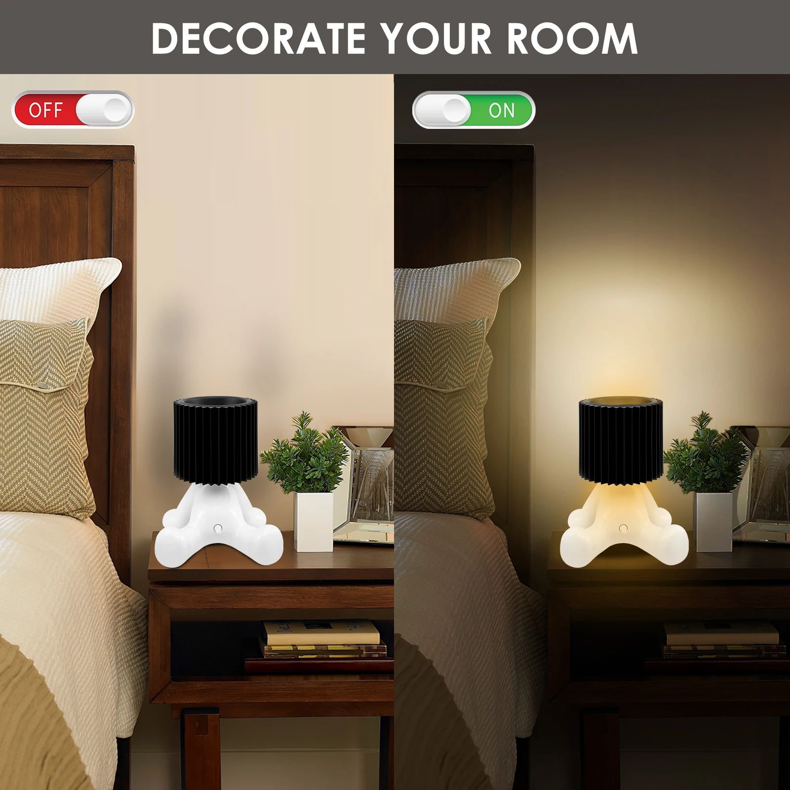 Creative Shy Boy Table Lamp – Funny Naughty Boy Night Light for Bedroom & Desk Decor