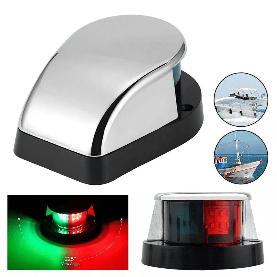 Waterproof Boat Navigation Light LED Red Green Bow Marine Pontoon Lamp