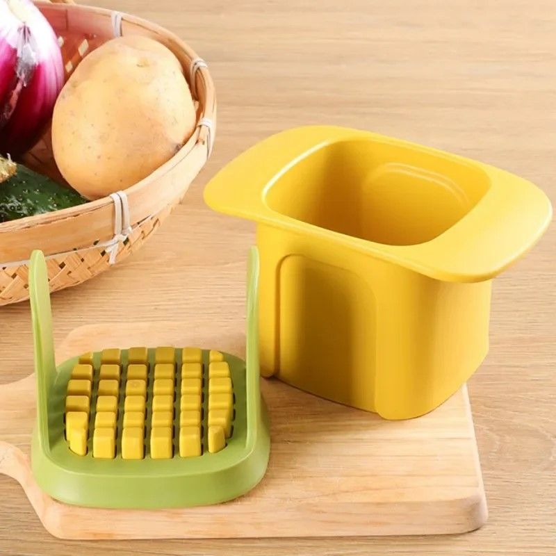 Everyday Chef Hand-Press Vegetable & French-Fries Cutter – Cucumber & Potato Slicer Deluxe