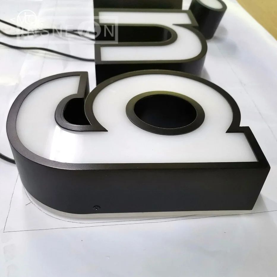 Custom LED Backlit Metal Business Sign