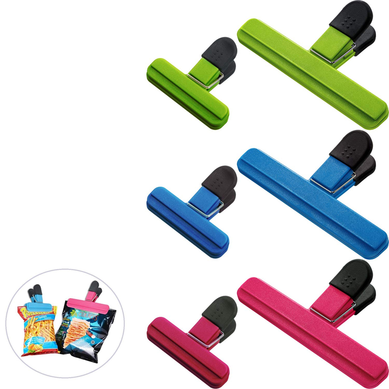 Plastic Food Bag Clips Assorted Sizes for Tight Seal Grip Chips Coffee Bread Bags