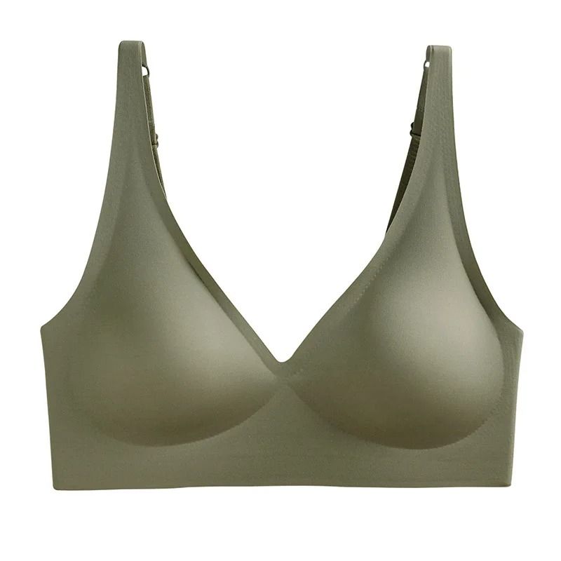 Womens Seamless Wire Free Push Up Bra with Adjustable Straps
