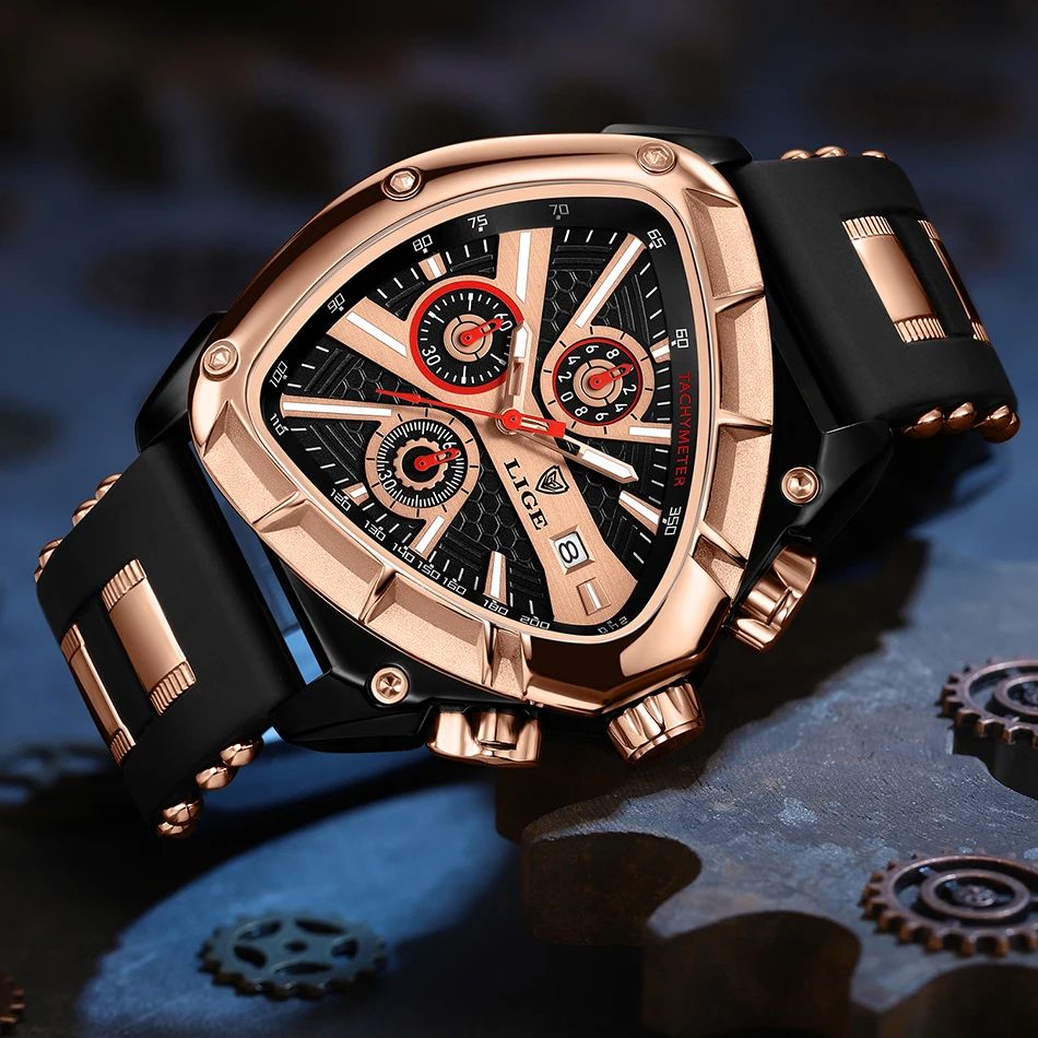 Luxury Waterproof Mens Quartz Watch with Large Dial