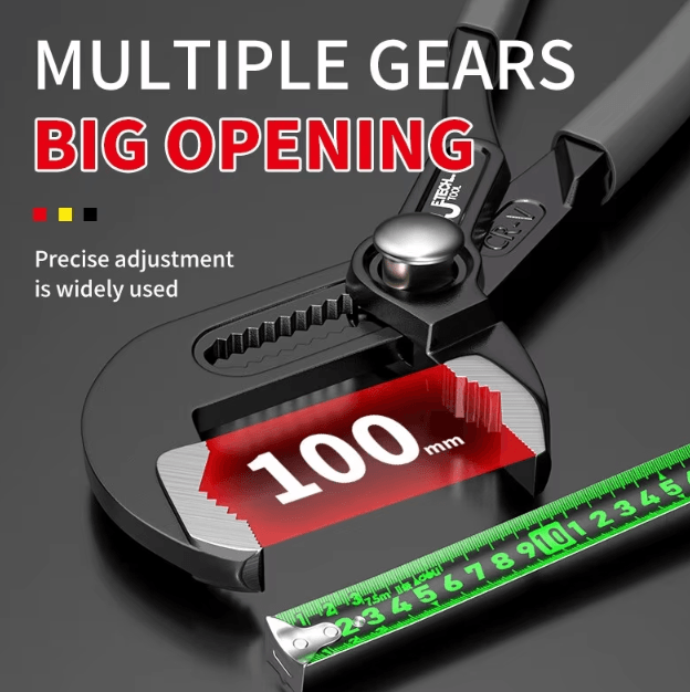 Quick-Release Water Pump Pliers Adjustable Pipe Wrench Multi-Function Plumbing Tool