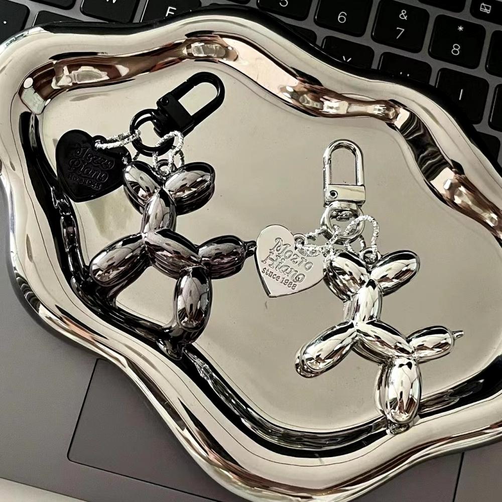 Cute Balloon Dog Keychain Cartoon Couple Keyring Car Charm Gift