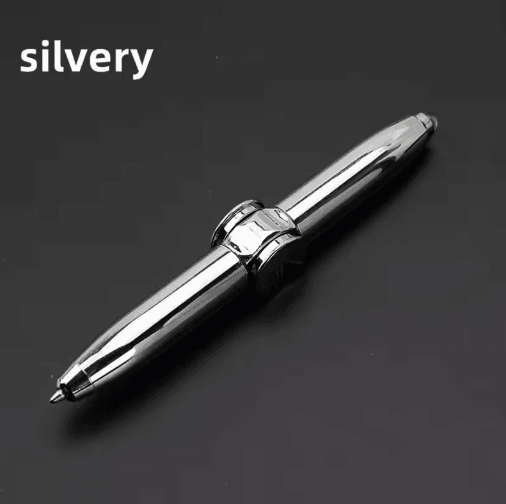 Multifunctional Gyro Fidget Pen – Metal LED Spinner Ballpoint with Luminous Rotating Top