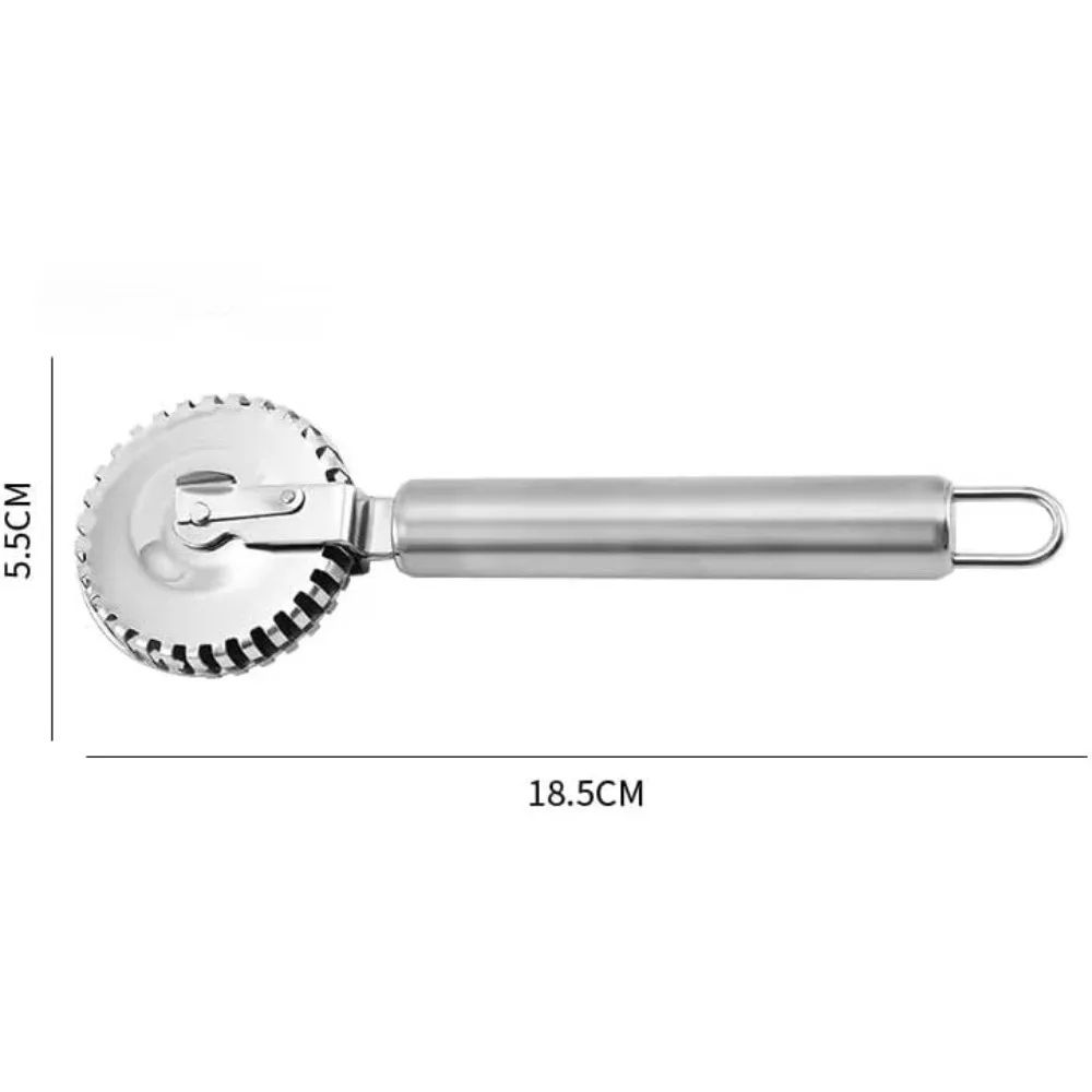 Stainless Steel Fluted Pasta Dough Crimper and Ravioli Cutter