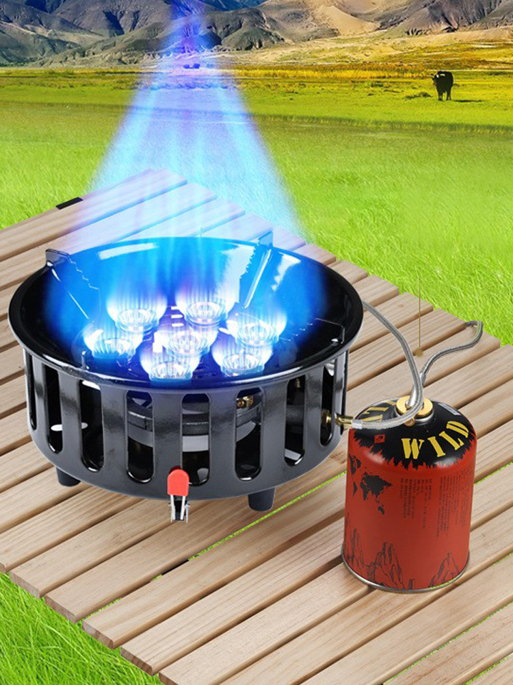 Portable Camping Stove High-Power Gas Burner with Windproof Electronic Ignition for Outdoor Adventures